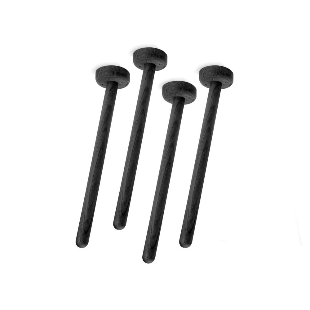 MT2 Tischbeine - Material und Farbe Holz, Eiche, schwarz gebeizt, matt geölt - Set 4 Tischbeine
