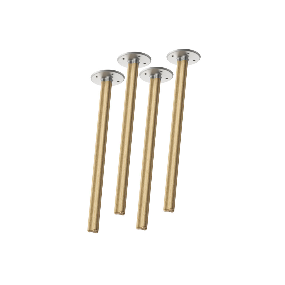 BEAM Tischbeine - Material und Farbe Holz, Eiche, matt geölt - Profilgröße Normal - Höhe 71 cm - Set 4 Tischbeine