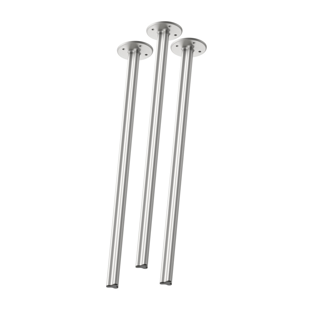 BEAM Tischbeine - Material und Farbe Aluminium, matt eloxiert - Profilgröße Normal - Höhe 102 cm - Set 3 Tischbeine