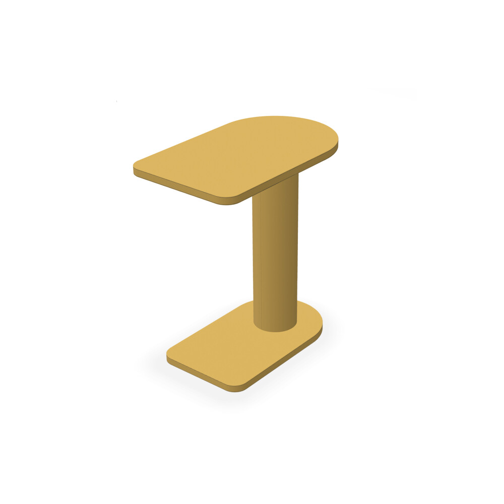 OFF-CUT Side Tables - Surface Linoleum, S588 Pure Linoleum - Shape Half-round, L 34 × W 56 - Height 60 cm