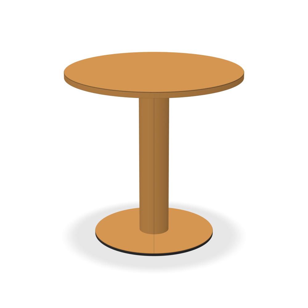 SPOT Bistrotisch - Oberseite Linoleum, 4002 Leather - Form Rund, Ø 75