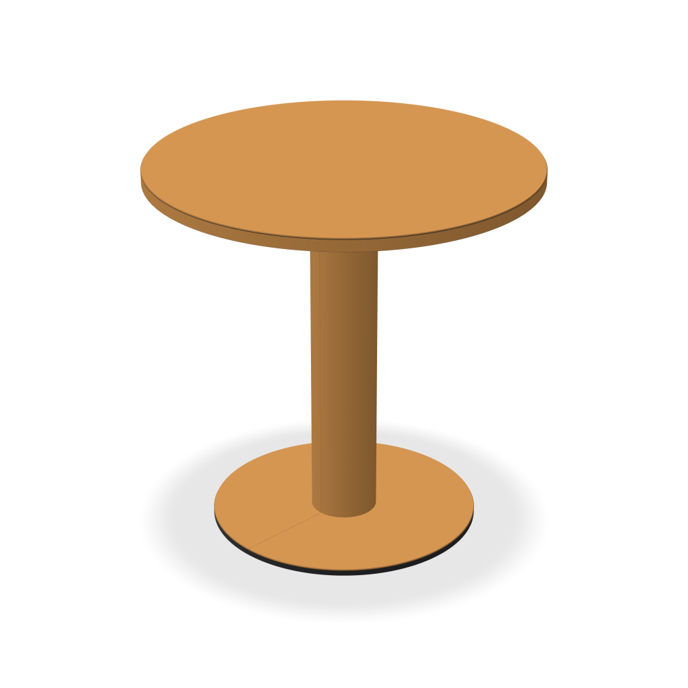 SPOT Bistrotisch - Oberseite Linoleum, 4002 Leather - Form Rund, Ø 75