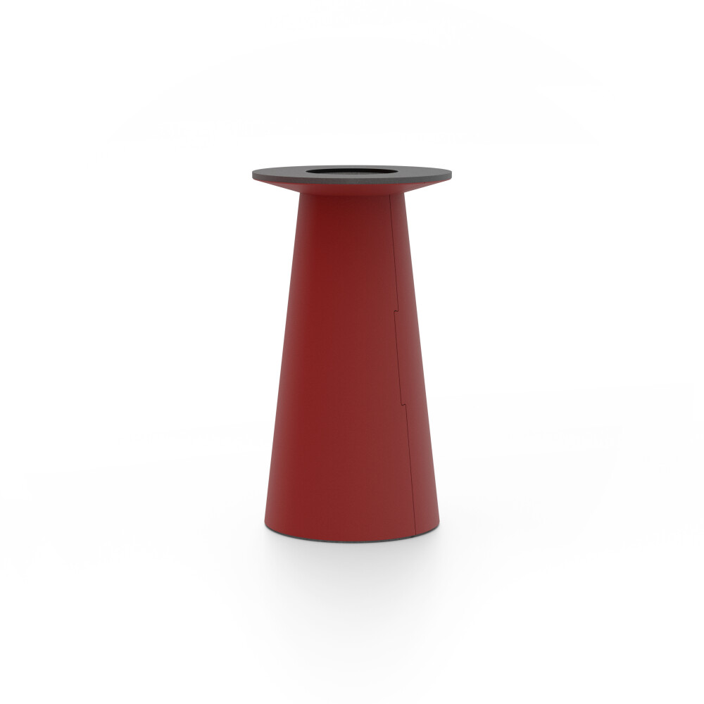 ALT (All Linoleum Table) cone-shaped table base lined with linoleum (4164 Salsa), S Ø360, designed by Keiji Takeuchi