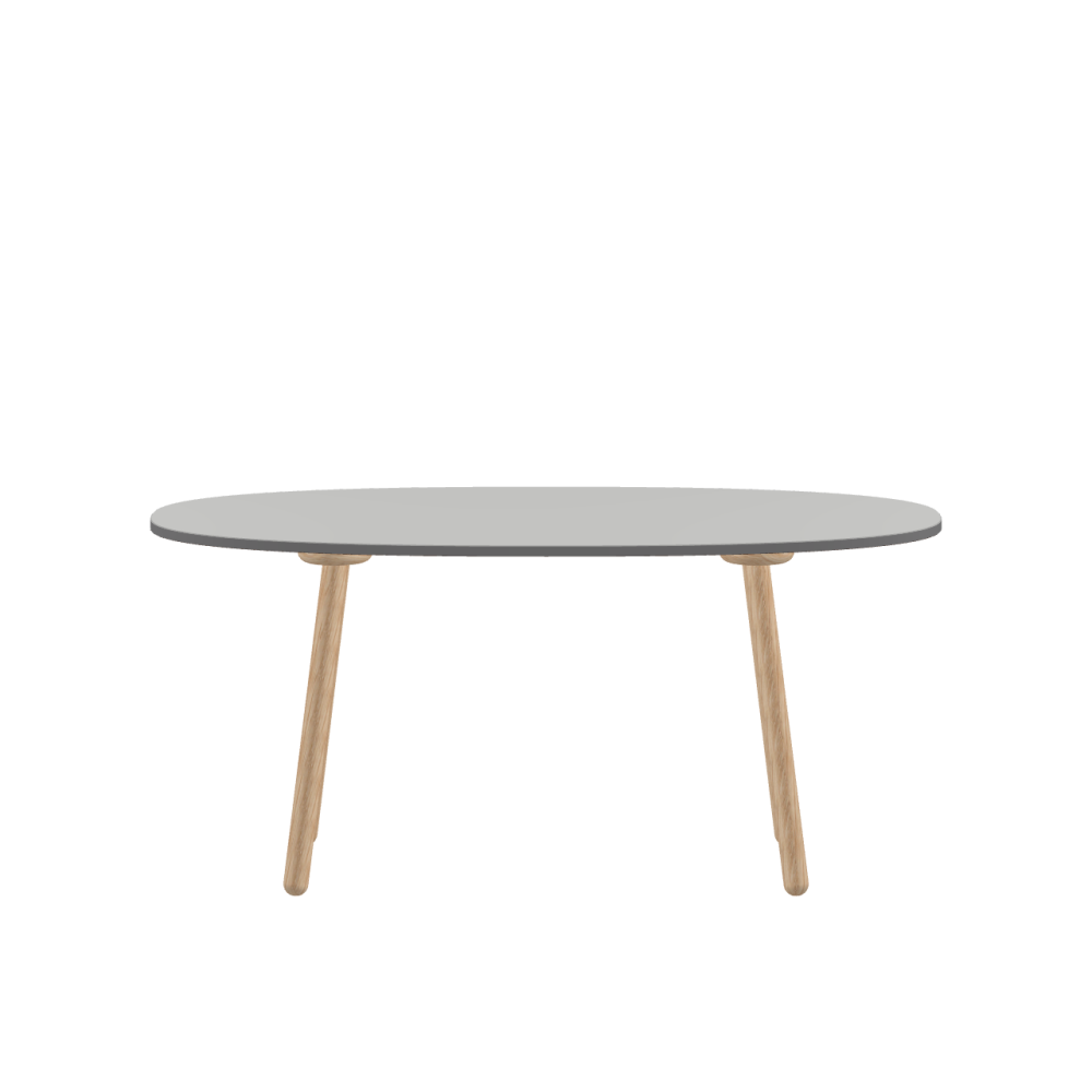 MT2 linoleum table – 4175 Pebble / MDF dyed / Mouse grey