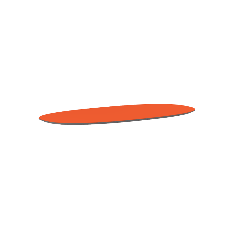 Linoleumtischplatte – 4186 Orange Blast / MDF durchgefärbt / Mausgrau