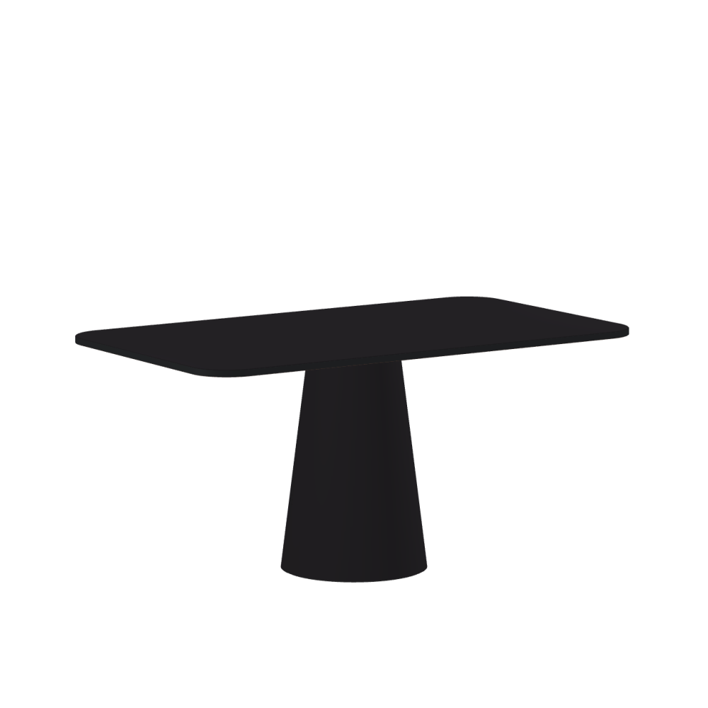 ALT linoleum table – 4166 Charcoal / MDF dyed / Anthracite grey
