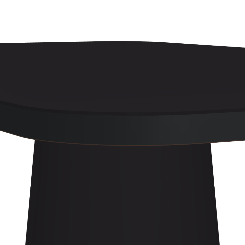 ALT linoleum table – 4166 Charcoal / MDF dyed / Anthracite grey