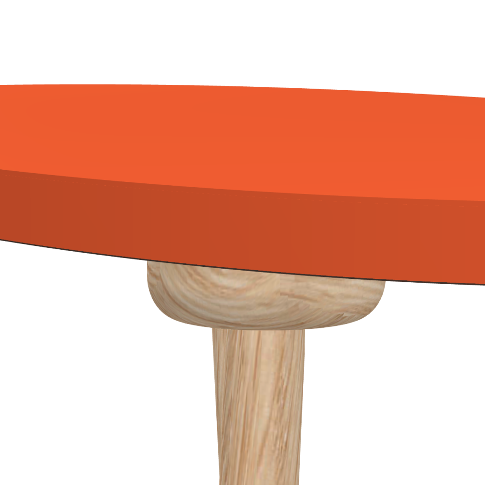 MT2 linoleum table – 4186 Orange Blast / Laminboard (Strength 30mm) / 4186 – Orange Blast
