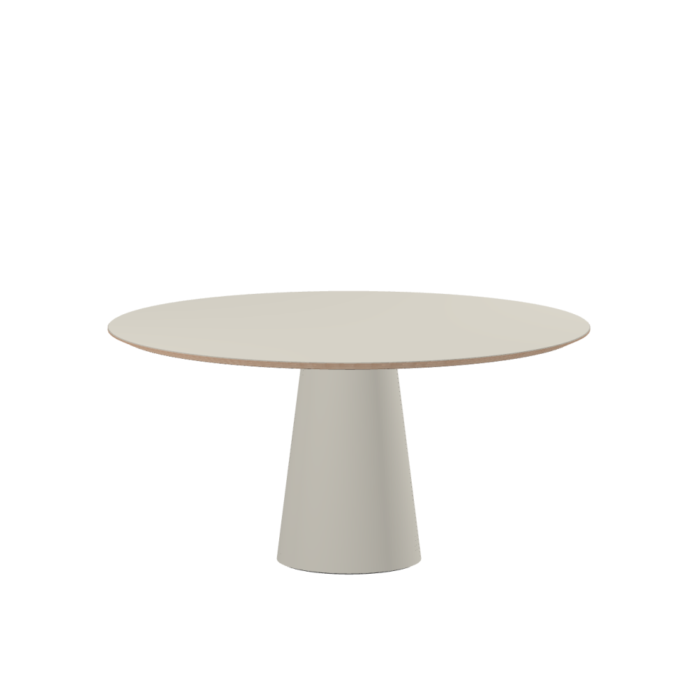 ALT linoleum table – 4176 Mushroom / Multiplex Birch Massive