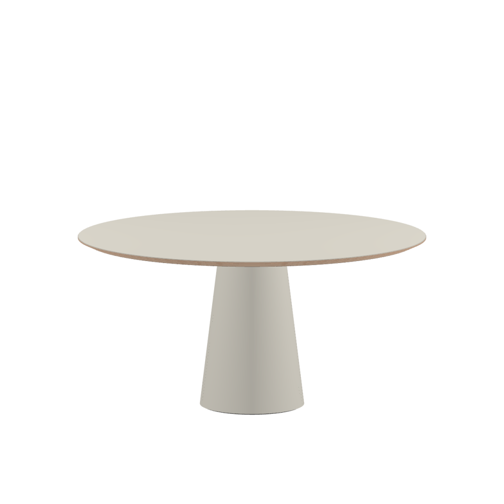 ALT linoleum table – 4176 Mushroom / Multiplex Birch Massive