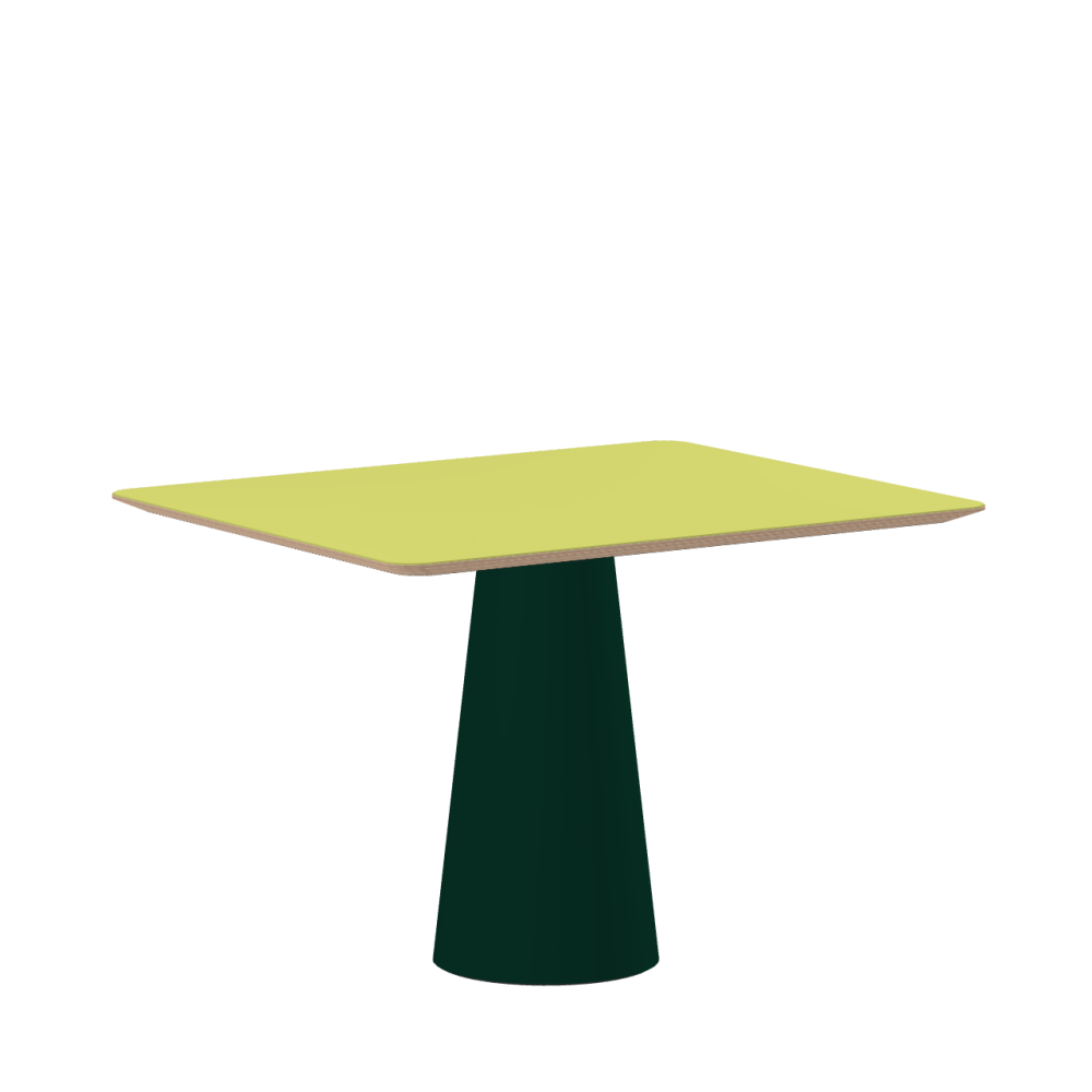 ALT linoleum table – 4182 Spring Green / Multiplex Birch Massive