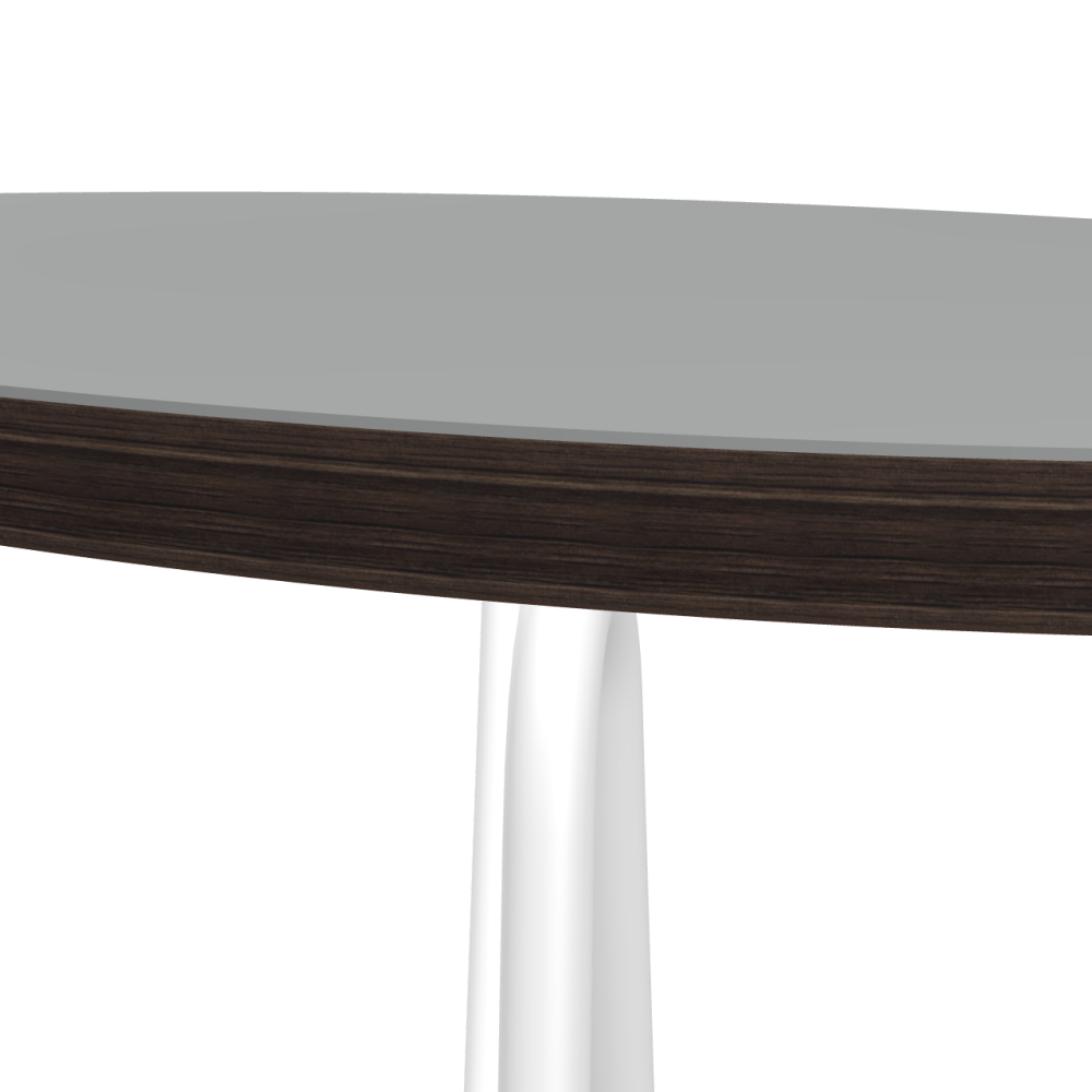 Sinus linoleum table – 4132 Ash / Laminboard (Strength 30mm) / Fumed Oak