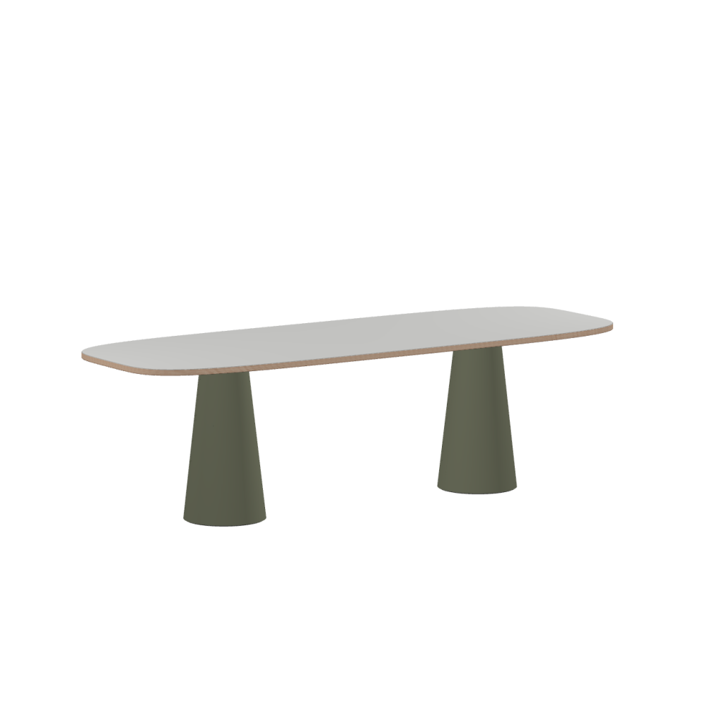 ALT linoleum table – 4175 Pebble / Multiplex Birch Massive