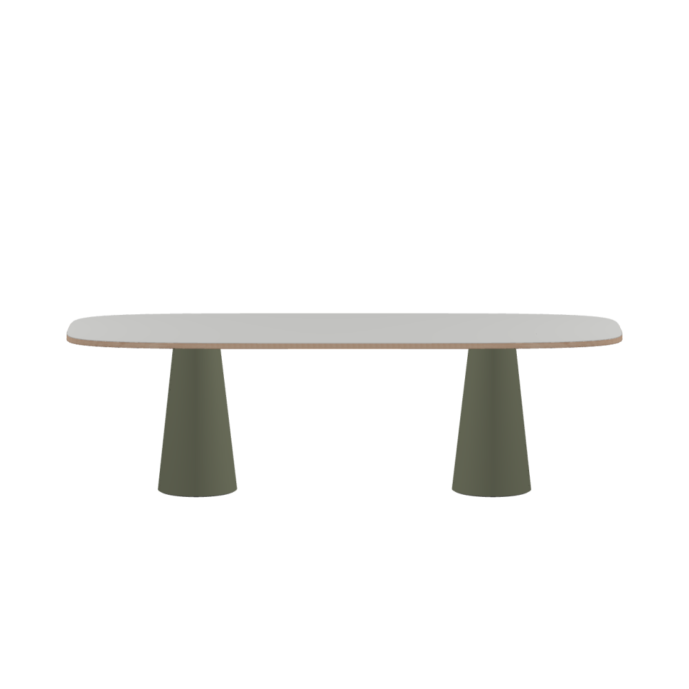 ALT linoleum table – 4175 Pebble / Multiplex Birch Massive