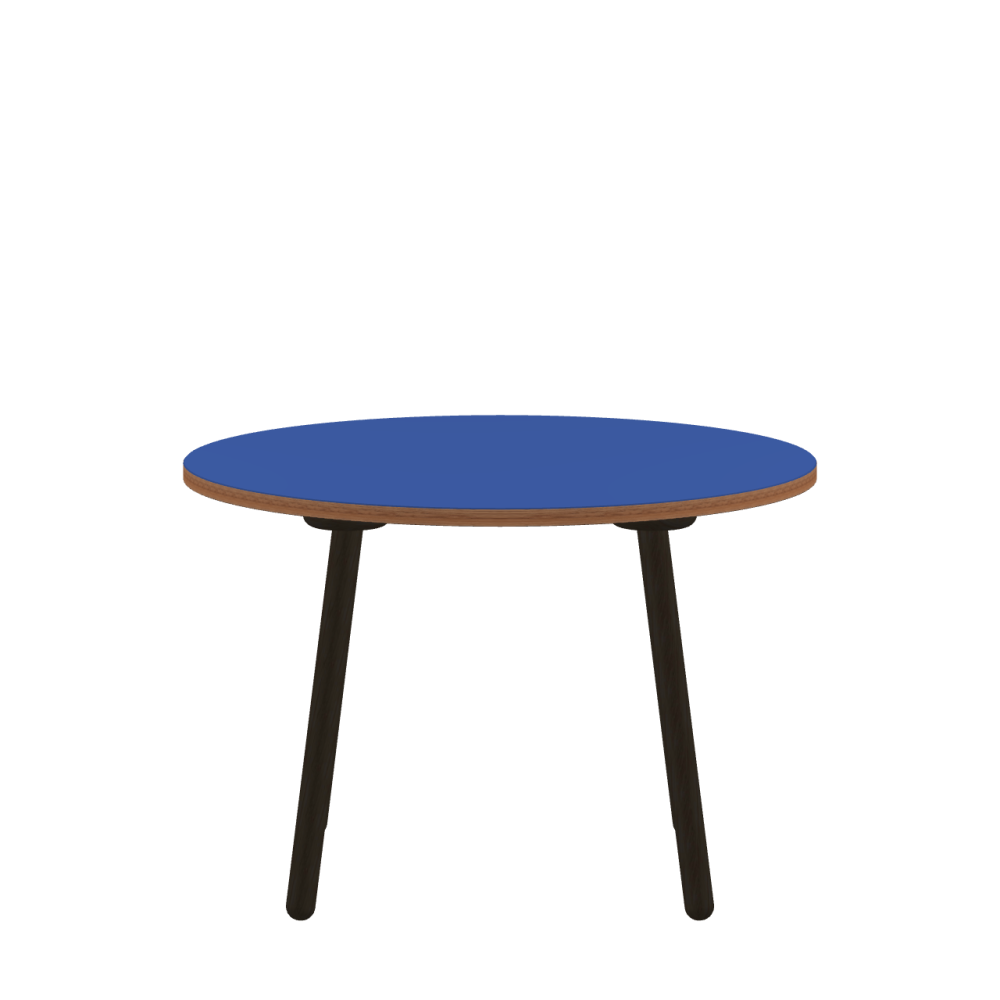 MT2 linoleum table – 4181 Midnight Blue / Laminboard (Strength 30mm) / Walnut
