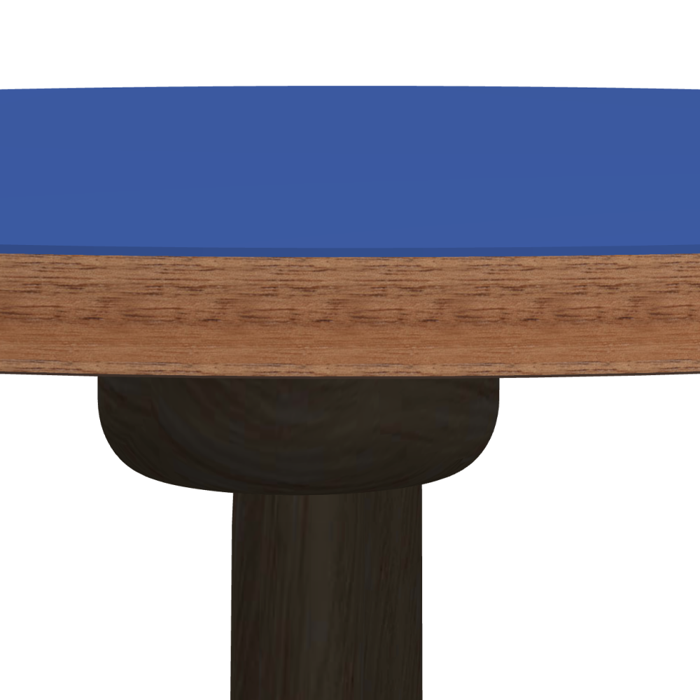 MT2 linoleum table – 4181 Midnight Blue / Laminboard (Strength 30mm) / Walnut