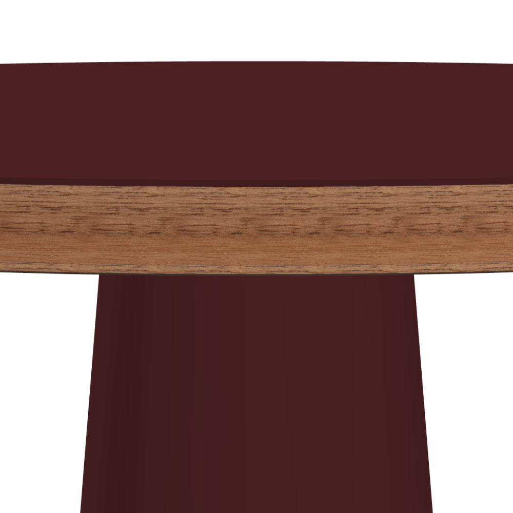 ALT linoleum table – 4154 Burgundy / Laminboard (Strength 30mm) / Walnut