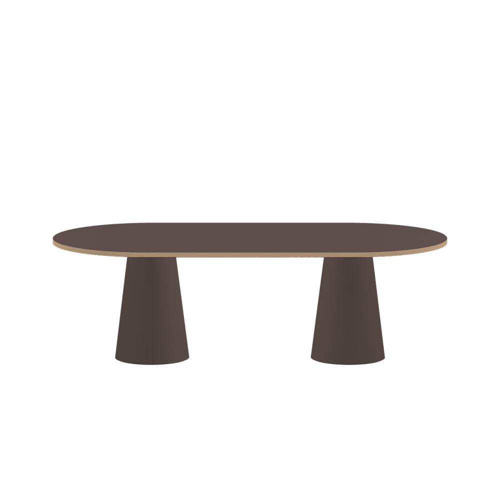 ALT linoleum table – 4172 Mauve / Laminboard (Strength 30mm) / Oak