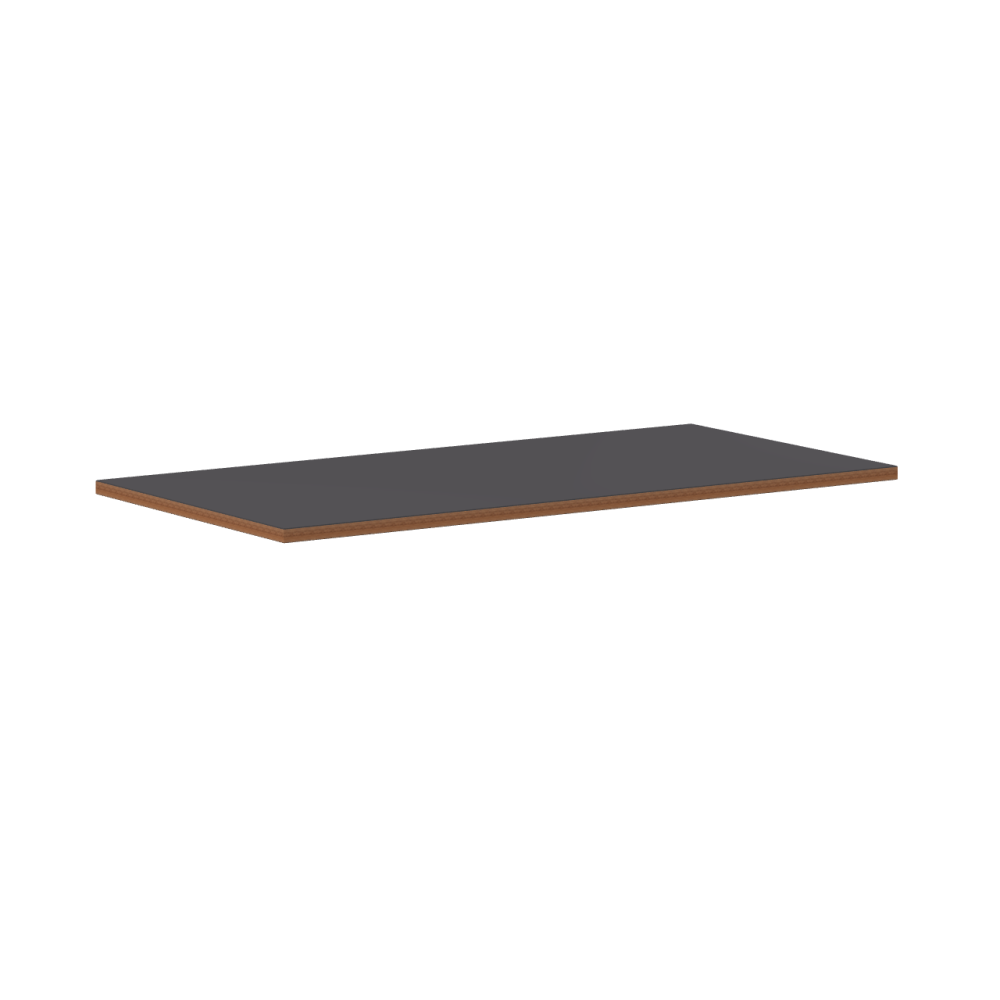 Linoleumtischplatte – 4178 Iron Grey / Stäbchenplatte (Stärke 30mm) / Walnuß