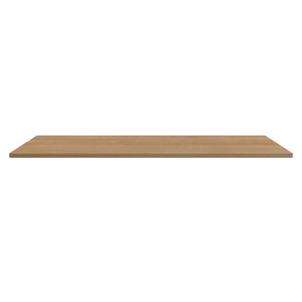 Table Top - Shape Square - Length 200.00 cm - Width 100.00 cm - Radius 1.00 cm - Thickness 2.9 cm - Surface Wood Veneer, Oak - Core Laminboard - Edge Wood, Oak - Profile Edge 90°