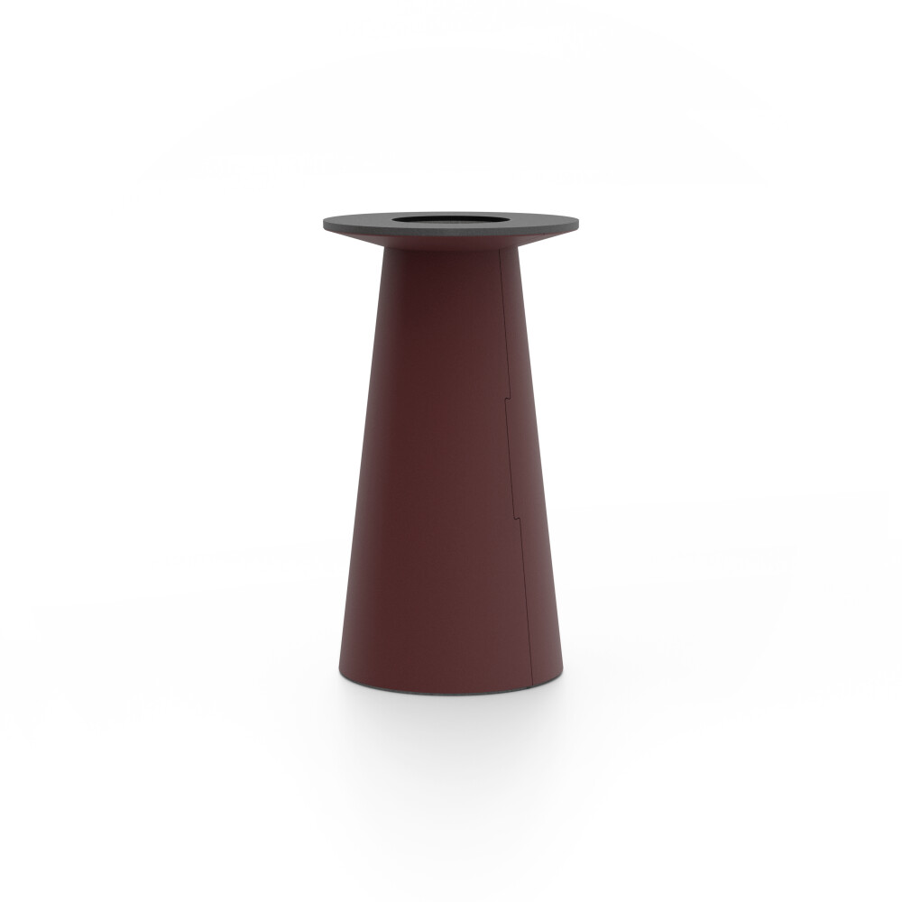 ALT Table Stand - Surface Linoleum, 4154 Burgundy - Size S: Ø 36 × H 72 cm