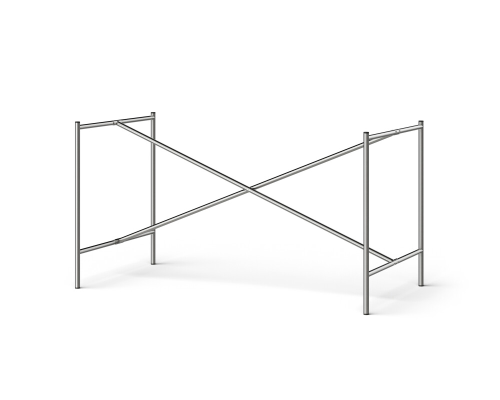 E2 Table Frame by Adam Wieland in Steel, Clear-coated - cross bar  Centered