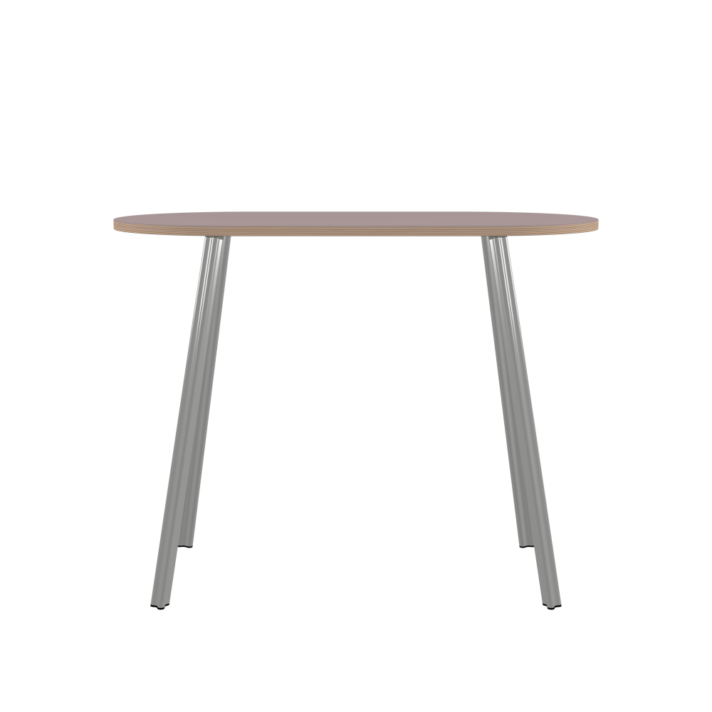 BEAM Table - Shape Square - Length 140.00 cm - Width 75.00 cm - Radius 36.60 cm - Thickness 2.6 cm - Freeform 1.00000000 - Surface Linoleum, 4010 Soft Lilac - Core Birch Plywood - Profile Edge 90° / BEAM Table Legs - Material and Colour Aluminium, matt anodised - Profile strength Standard - Height 102 cm - Set 4 Legs