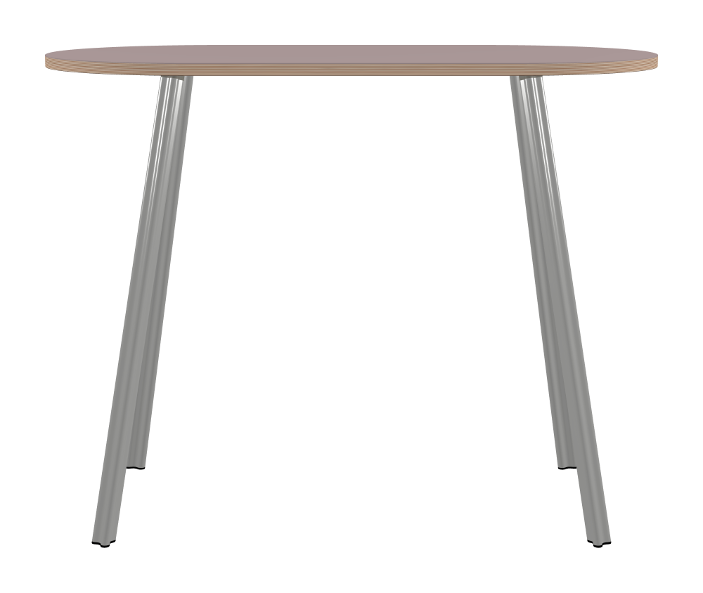 BEAM Table - Shape Square - Length 140,00 cm - Width 75,00 cm - Radius 36,60 cm - Thickness 2.6 cm - Freeform 1.00000000 - Surface Linoleum, 4010 Soft Lilac - Core Birch Plywood - Profile Edge 90° / BEAM Table Legs - Material and Colour Aluminium, matt anodised - Profile strength Standard - Height 102 cm - Set 4 Legs