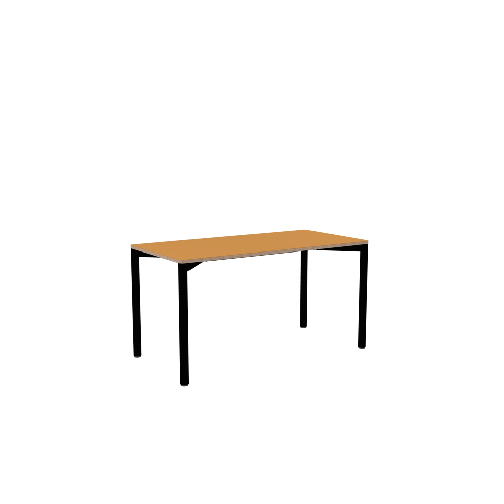 OUTLINE Table - Shape Square - Length 140.00 cm - Width 70.00 cm - Radius 2.60 cm - Thickness 2 cm - Freeform 1.00000000 - Surface Linoleum, 4002 Leather - Core Birch Plywood - Profile Edge 90°