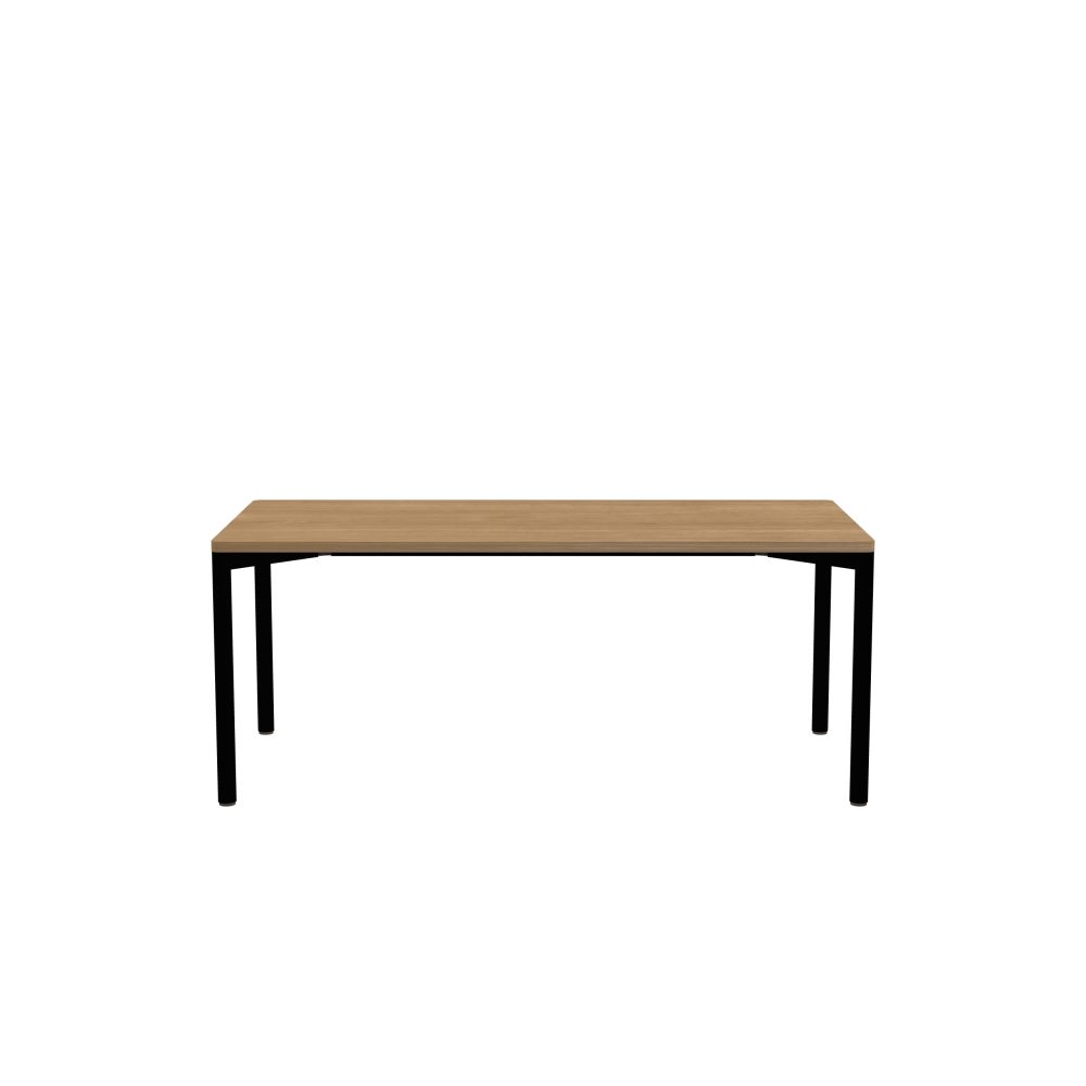 OUTLINE Table - Shape Square - Length 180.00 cm - Width 85.00 cm - Radius 2.60 cm - Thickness 2.9 cm - Surface Wood Veneer, Oak - Core Laminboard - Edge Wood, Oak - Profile Edge 90°