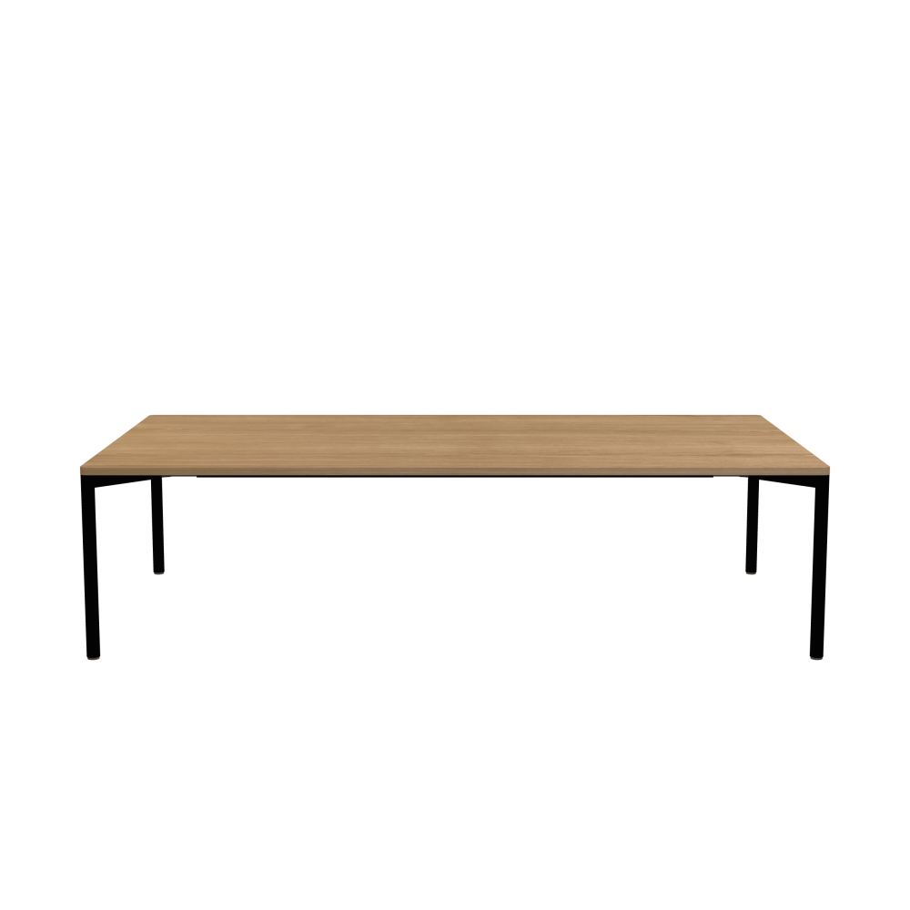 OUTLINE Table - Shape Square - Length 280.00 cm - Width 150.00 cm - Radius 2.60 cm - Thickness 2.9 cm - Surface Wood Veneer, Oak - Core Laminboard - Edge Wood, Oak - Profile Edge 90°